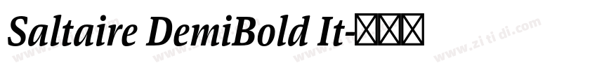 Saltaire DemiBold It字体转换